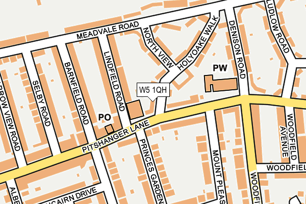 W5 1QH map - OS OpenMap – Local (Ordnance Survey)