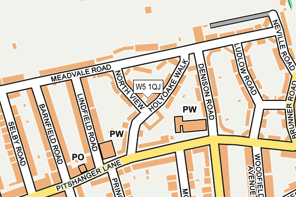 W5 1QJ map - OS OpenMap – Local (Ordnance Survey)