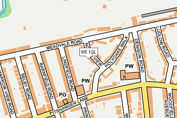 W5 1QL map - OS OpenMap – Local (Ordnance Survey)