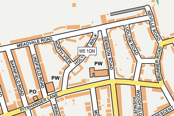 W5 1QN map - OS OpenMap – Local (Ordnance Survey)