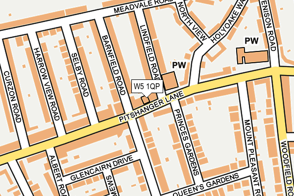 W5 1QP map - OS OpenMap – Local (Ordnance Survey)