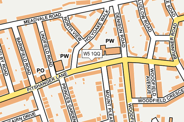 W5 1QQ map - OS OpenMap – Local (Ordnance Survey)