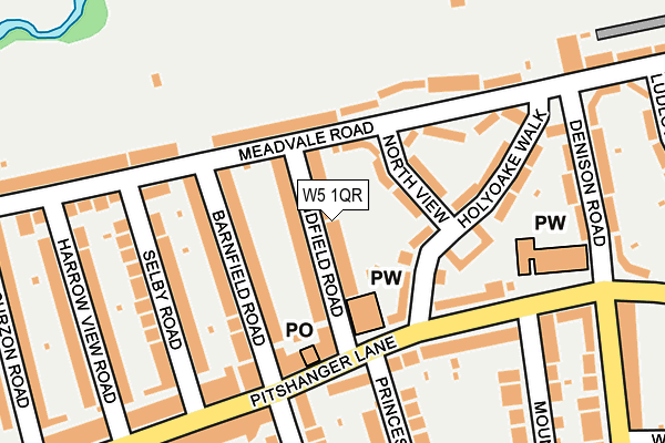 W5 1QR map - OS OpenMap – Local (Ordnance Survey)