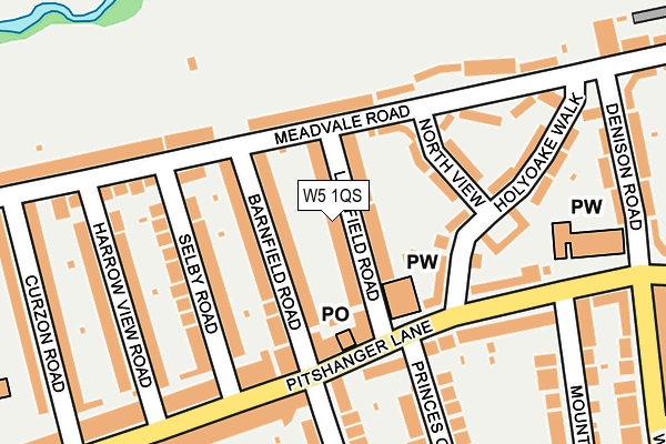 W5 1QS map - OS OpenMap – Local (Ordnance Survey)