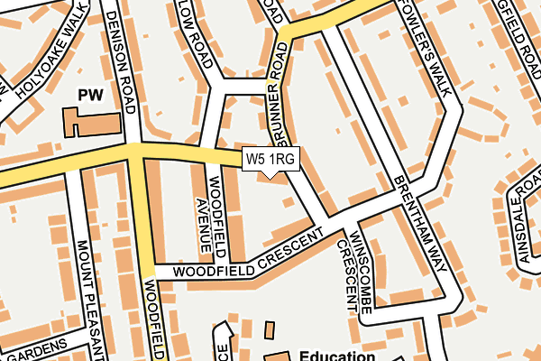 W5 1RG map - OS OpenMap – Local (Ordnance Survey)