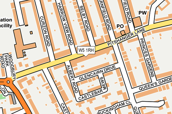 W5 1RH map - OS OpenMap – Local (Ordnance Survey)