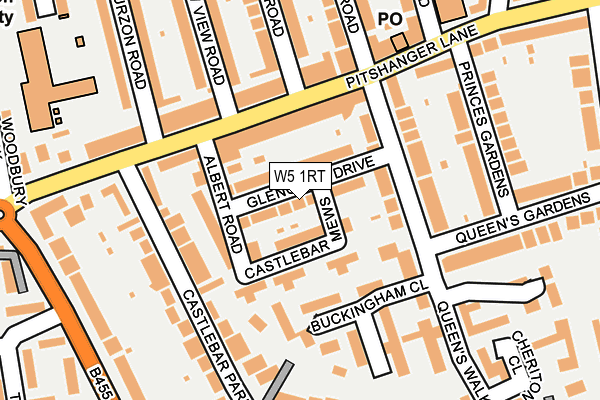 W5 1RT map - OS OpenMap – Local (Ordnance Survey)