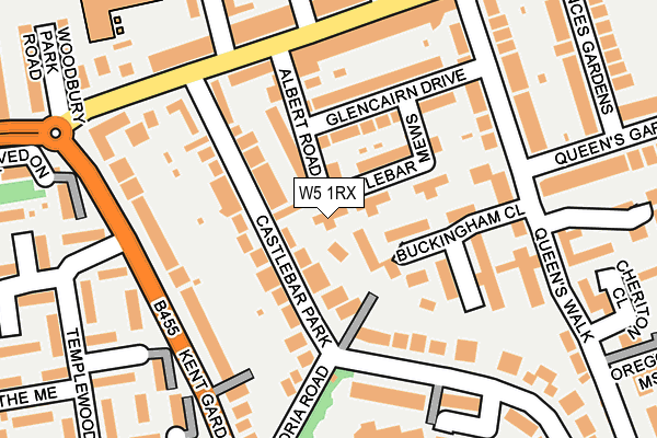 W5 1RX map - OS OpenMap – Local (Ordnance Survey)