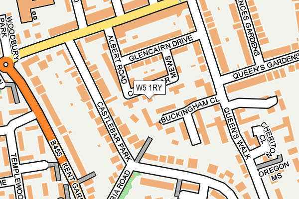 W5 1RY map - OS OpenMap – Local (Ordnance Survey)