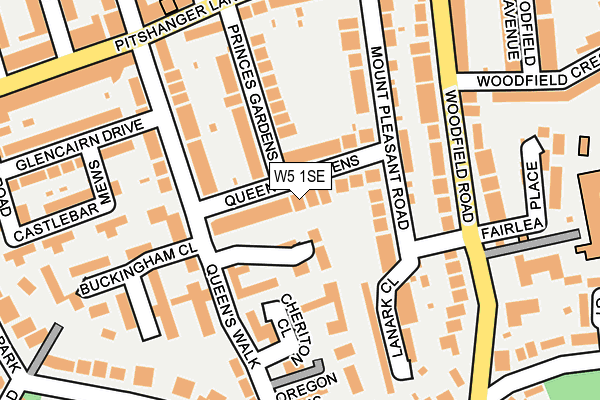 W5 1SE map - OS OpenMap – Local (Ordnance Survey)