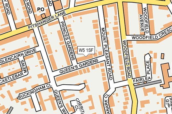W5 1SF map - OS OpenMap – Local (Ordnance Survey)