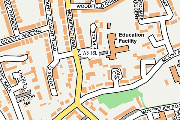 W5 1SL map - OS OpenMap – Local (Ordnance Survey)