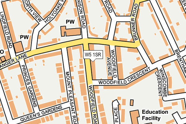 W5 1SR map - OS OpenMap – Local (Ordnance Survey)