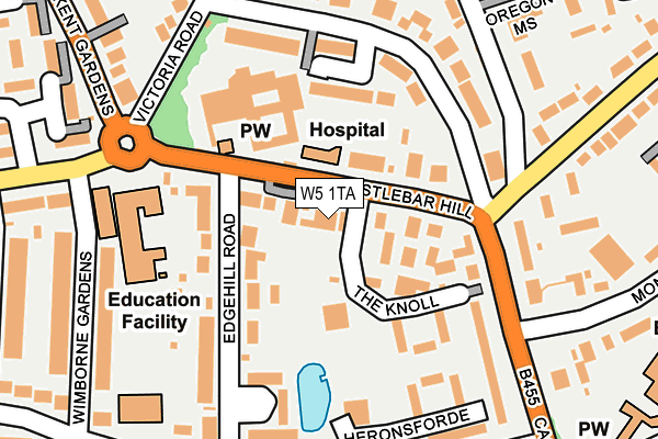 W5 1TA map - OS OpenMap – Local (Ordnance Survey)