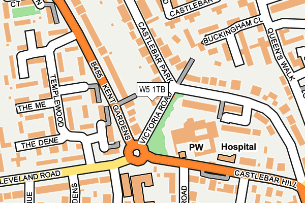 W5 1TB map - OS OpenMap – Local (Ordnance Survey)