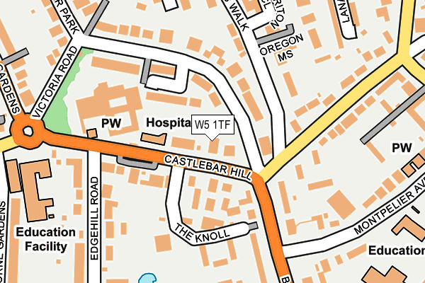 W5 1TF map - OS OpenMap – Local (Ordnance Survey)