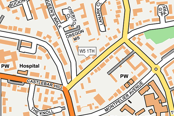 W5 1TH map - OS OpenMap – Local (Ordnance Survey)