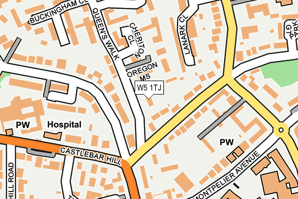 W5 1TJ map - OS OpenMap – Local (Ordnance Survey)