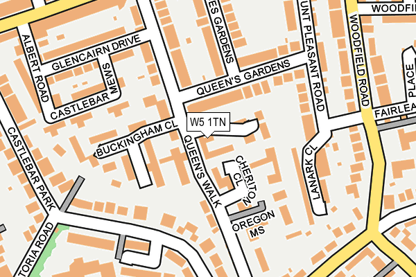 W5 1TN map - OS OpenMap – Local (Ordnance Survey)