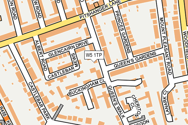 W5 1TP map - OS OpenMap – Local (Ordnance Survey)