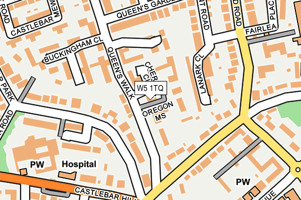 W5 1TQ map - OS OpenMap – Local (Ordnance Survey)