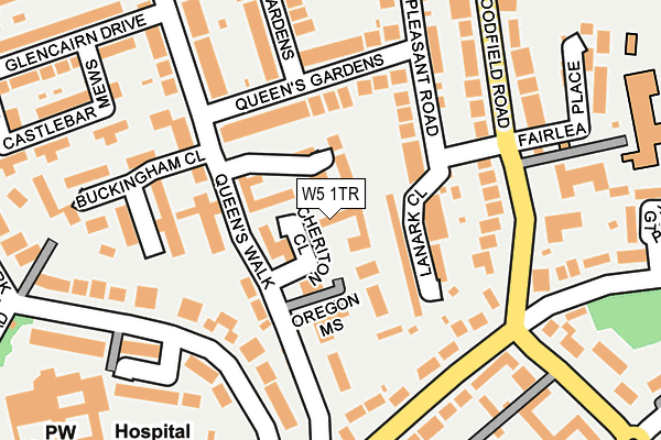W5 1TR map - OS OpenMap – Local (Ordnance Survey)