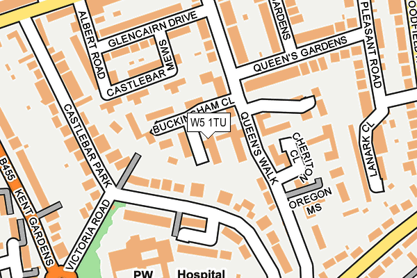 W5 1TU map - OS OpenMap – Local (Ordnance Survey)