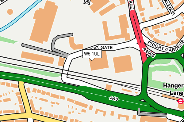 W5 1UL map - OS OpenMap – Local (Ordnance Survey)