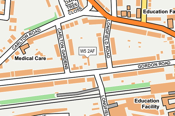 W5 2AF map - OS OpenMap – Local (Ordnance Survey)
