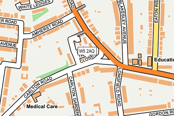 W5 2AQ map - OS OpenMap – Local (Ordnance Survey)