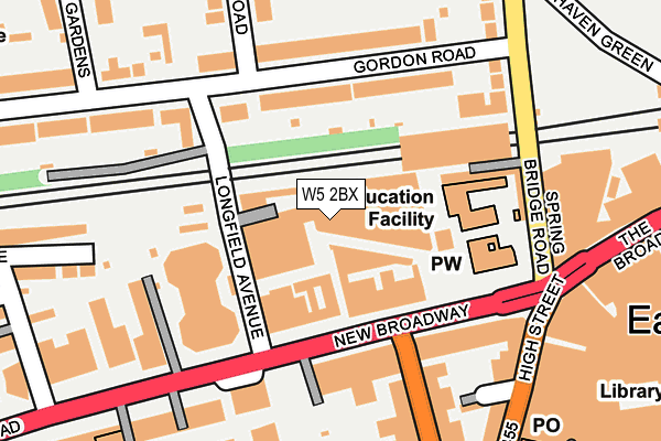 W5 2BX map - OS OpenMap – Local (Ordnance Survey)