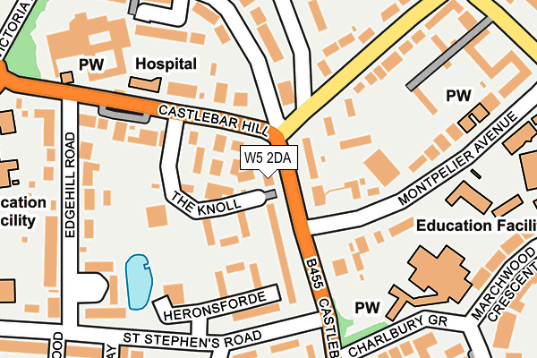 W5 2DA map - OS OpenMap – Local (Ordnance Survey)