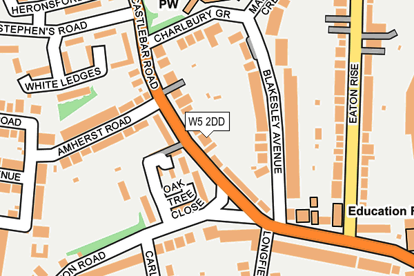 W5 2DD map - OS OpenMap – Local (Ordnance Survey)