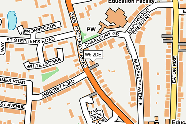 W5 2DE map - OS OpenMap – Local (Ordnance Survey)