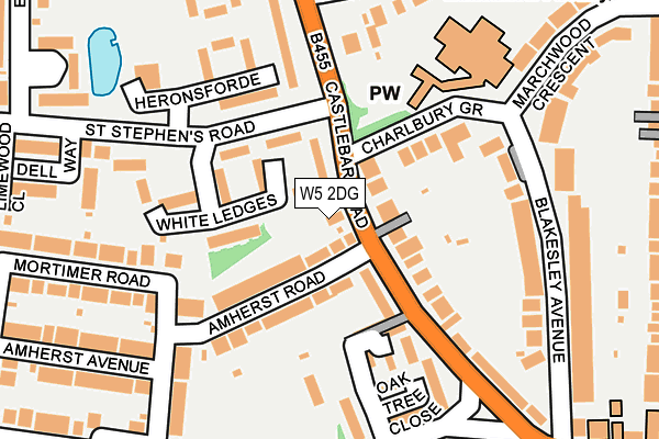 W5 2DG map - OS OpenMap – Local (Ordnance Survey)