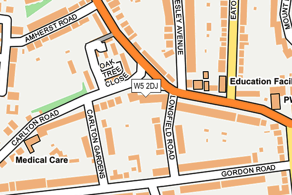 W5 2DJ map - OS OpenMap – Local (Ordnance Survey)