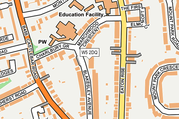 W5 2DQ map - OS OpenMap – Local (Ordnance Survey)