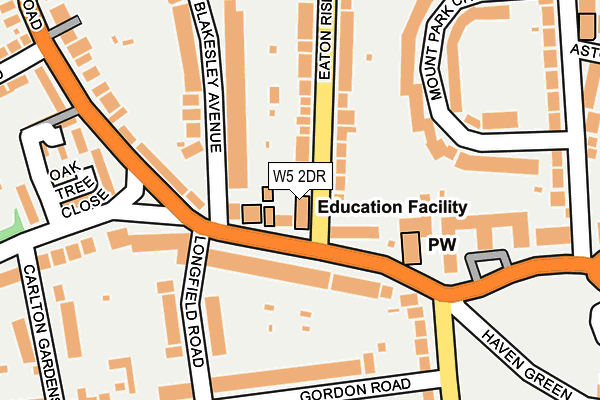 W5 2DR map - OS OpenMap – Local (Ordnance Survey)