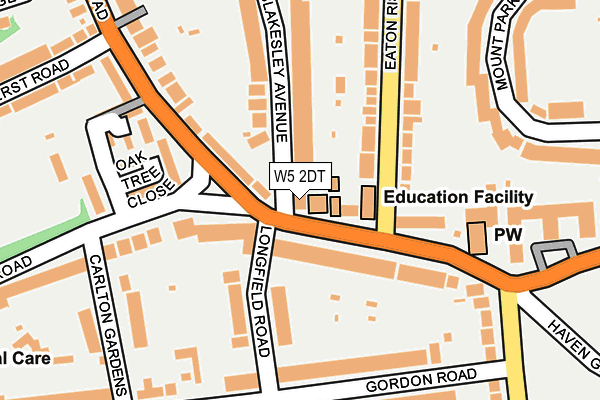 W5 2DT map - OS OpenMap – Local (Ordnance Survey)