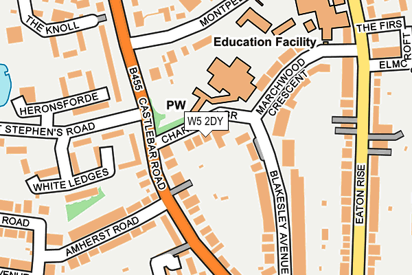 W5 2DY map - OS OpenMap – Local (Ordnance Survey)