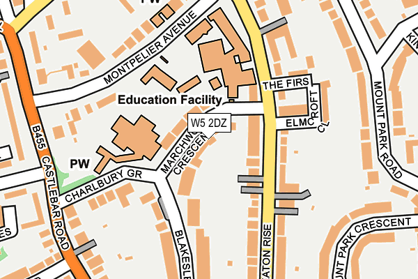 W5 2DZ map - OS OpenMap – Local (Ordnance Survey)