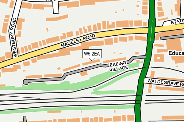 W5 2EA map - OS OpenMap – Local (Ordnance Survey)