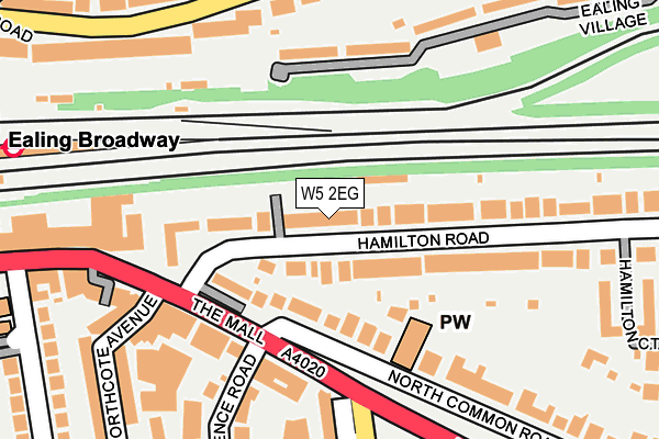 W5 2EG map - OS OpenMap – Local (Ordnance Survey)