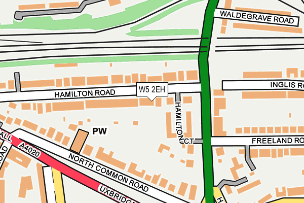 W5 2EH map - OS OpenMap – Local (Ordnance Survey)