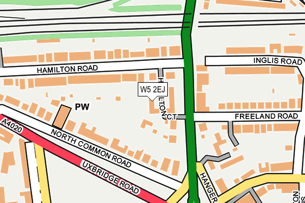 W5 2EJ map - OS OpenMap – Local (Ordnance Survey)