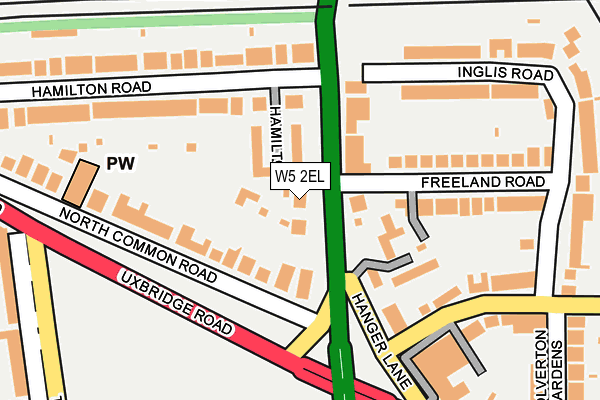 W5 2EL map - OS OpenMap – Local (Ordnance Survey)