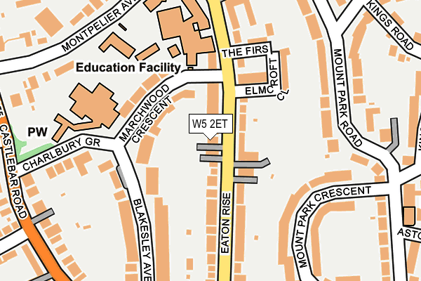 W5 2ET map - OS OpenMap – Local (Ordnance Survey)