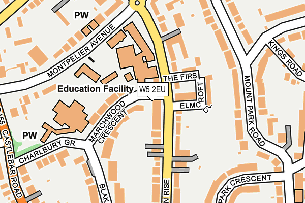 W5 2EU map - OS OpenMap – Local (Ordnance Survey)
