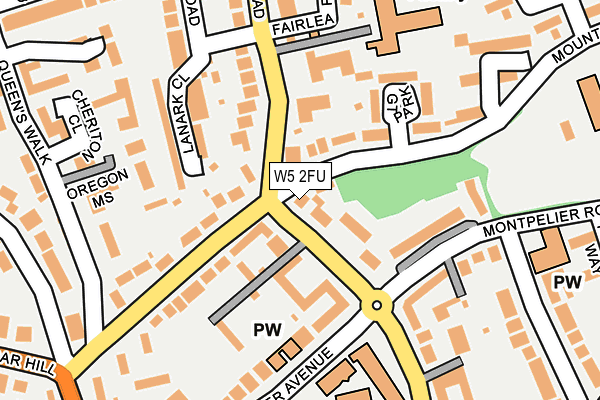 W5 2FU map - OS OpenMap – Local (Ordnance Survey)