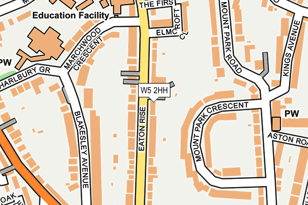 W5 2HH map - OS OpenMap – Local (Ordnance Survey)
